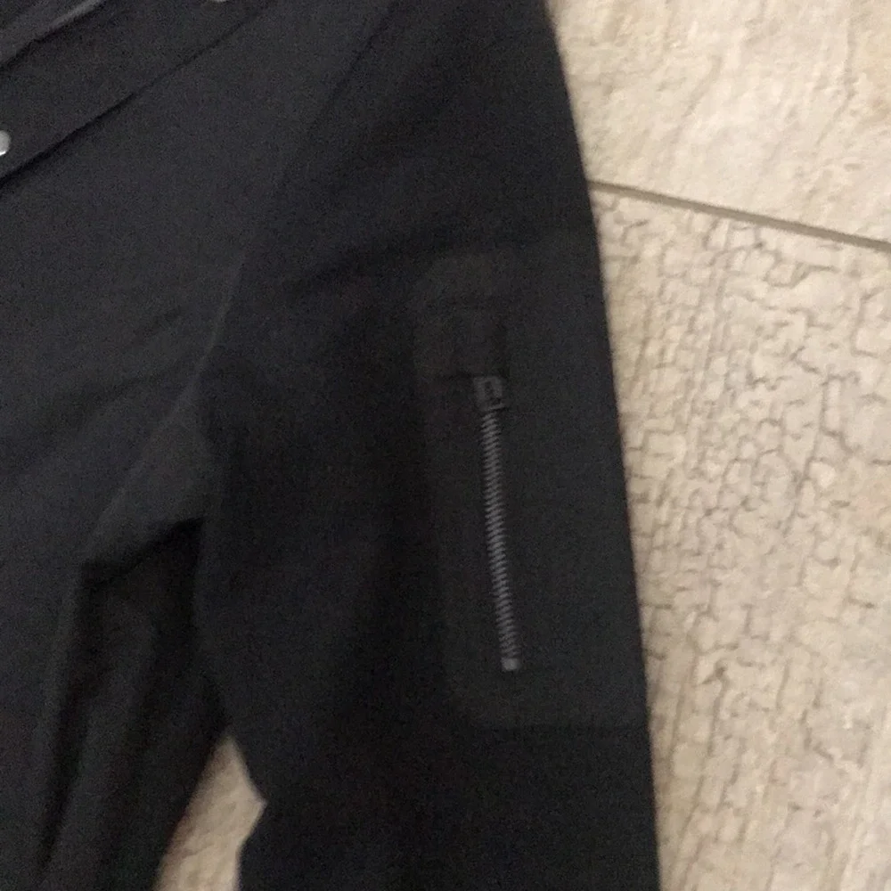 Ted Baker Black Tall Fit light weight Full Zip and Snap Bomber jacket size 4 - Picture 12 of 12